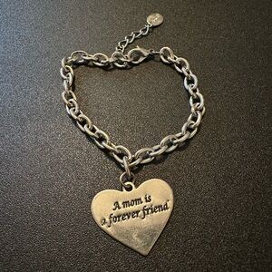 Silver mom bracelet (adjustable)